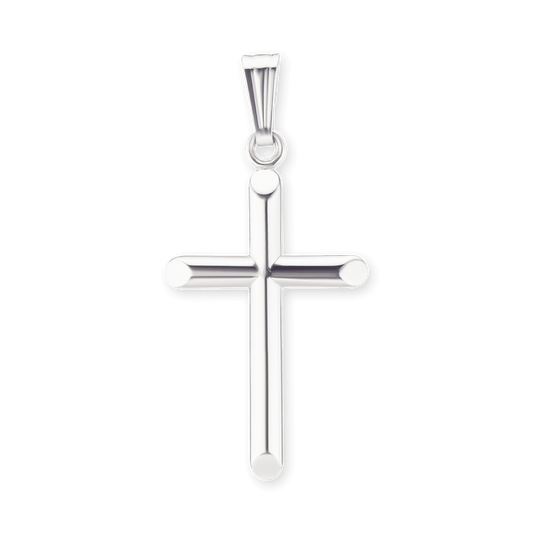 Klassischer, gewölbter Kreuzanhänger aus 14-karätigem Gelbgold – Christlicher Schmuck