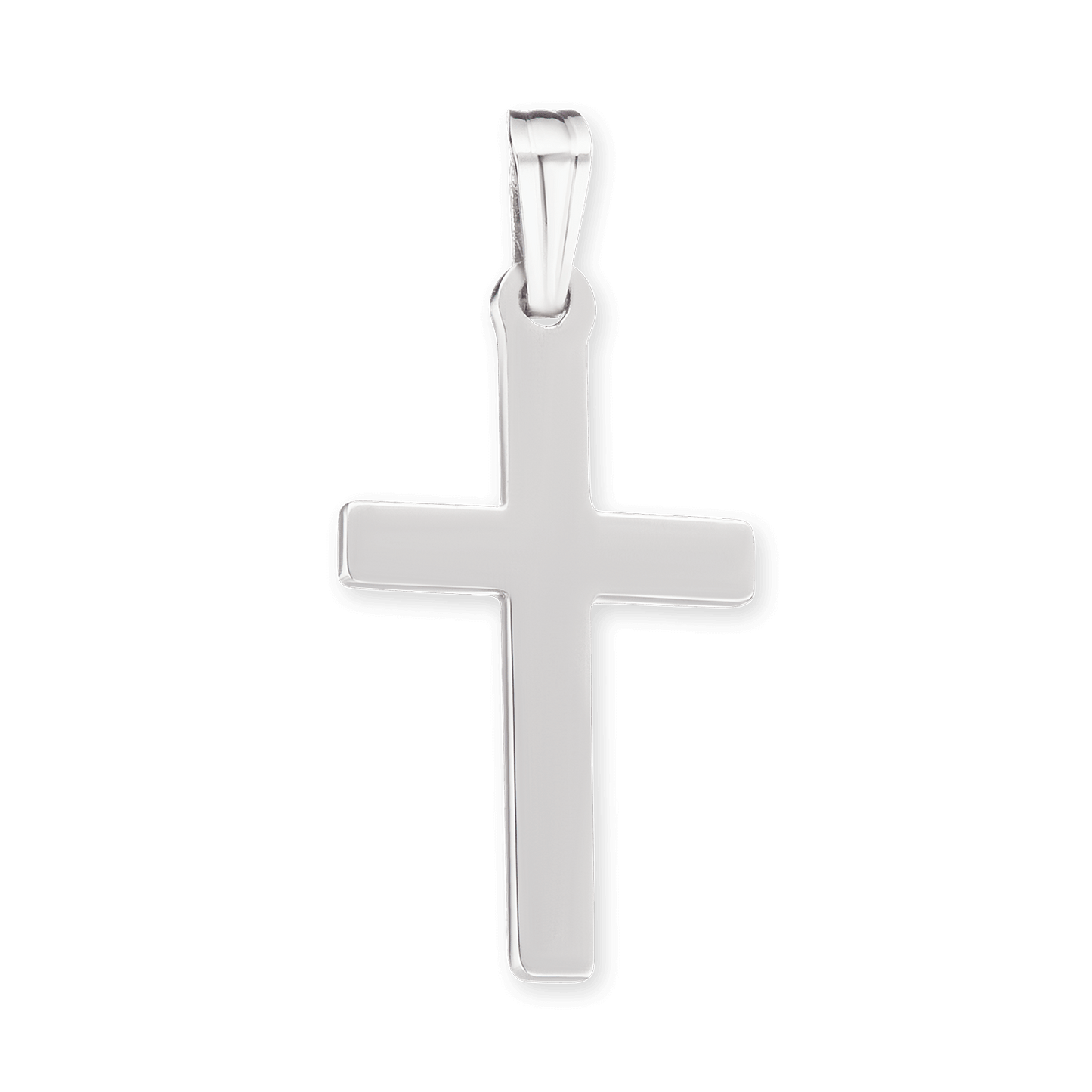 Thick Classic Cross Pendant in 14K Yellow Gold - Bold Christian Jewelry