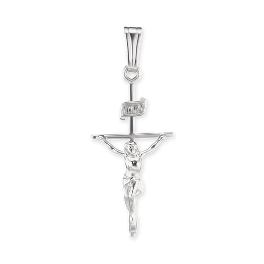 Klassischer Kruzifix-Anhänger aus 14-karätigem Gelbgold