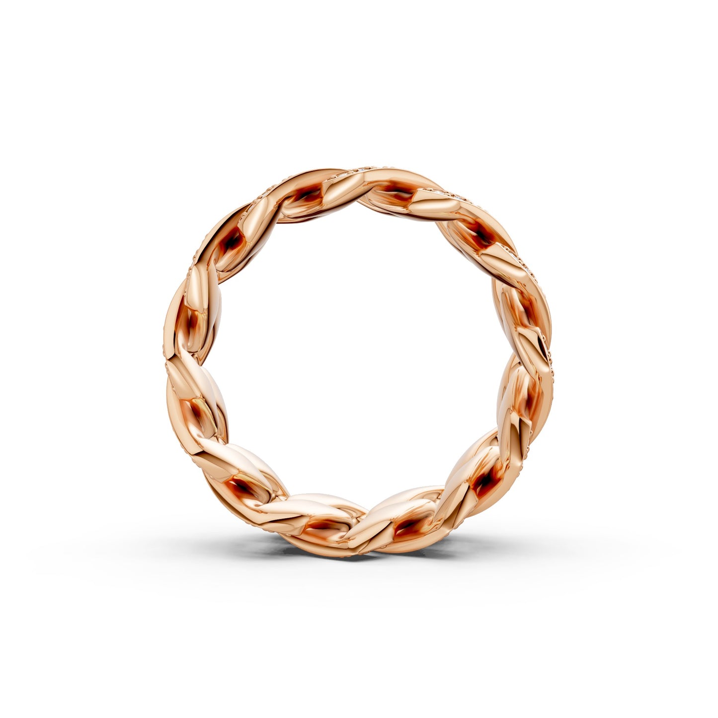 2-Row Iced-out Cuban Ring