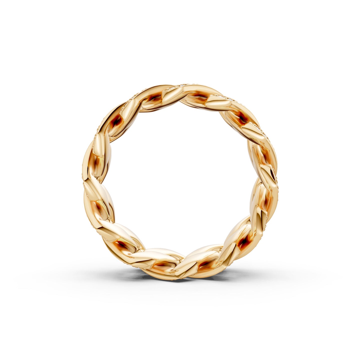 2-Row Iced-out Cuban Ring