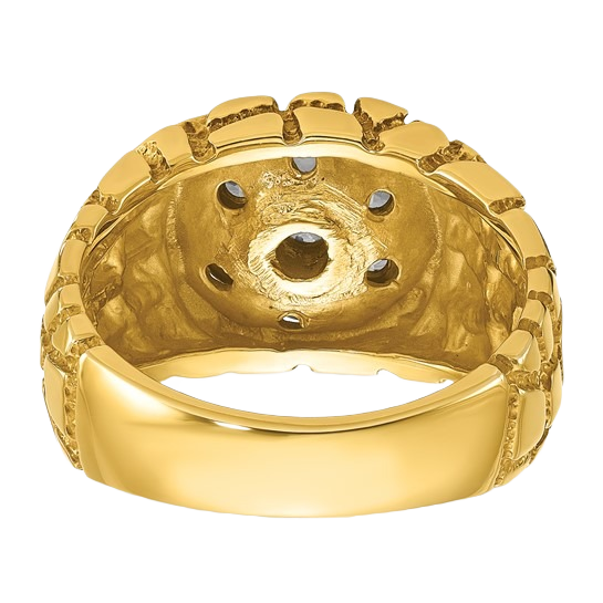 Ring aus 10K/14K Gold mit natürlichem Diamantcluster (1 Karat)