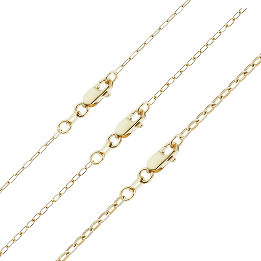 Längliches, flaches Kabelarmband aus 14-karätigem Gelbgold