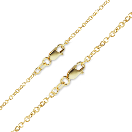 Flaches, gedrehtes Kabelarmband aus 14-karätigem Gelbgold