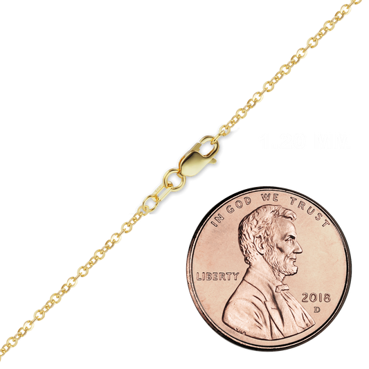 Flat Twisted Cable Necklace 14K Yellow Gold