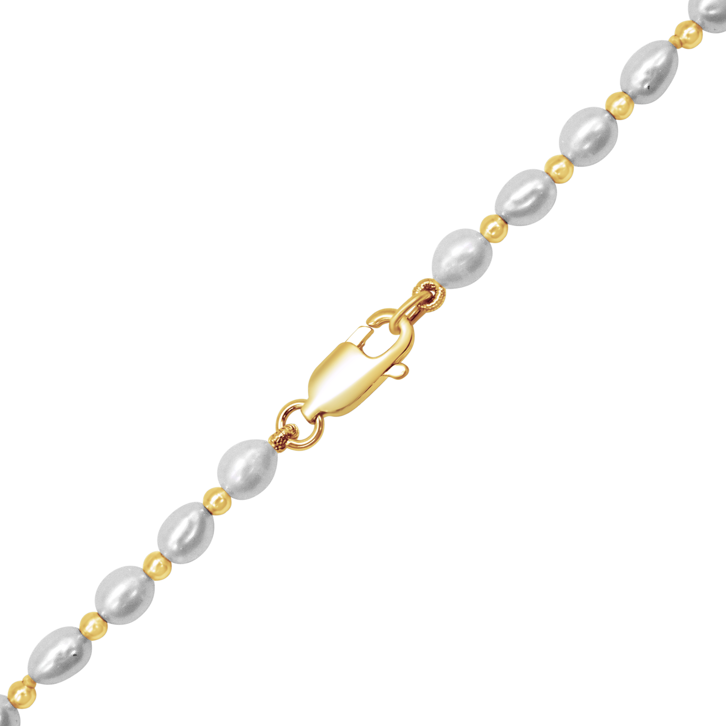 Organic Freshwater Pearl Beaded Necklace - Gold Filled