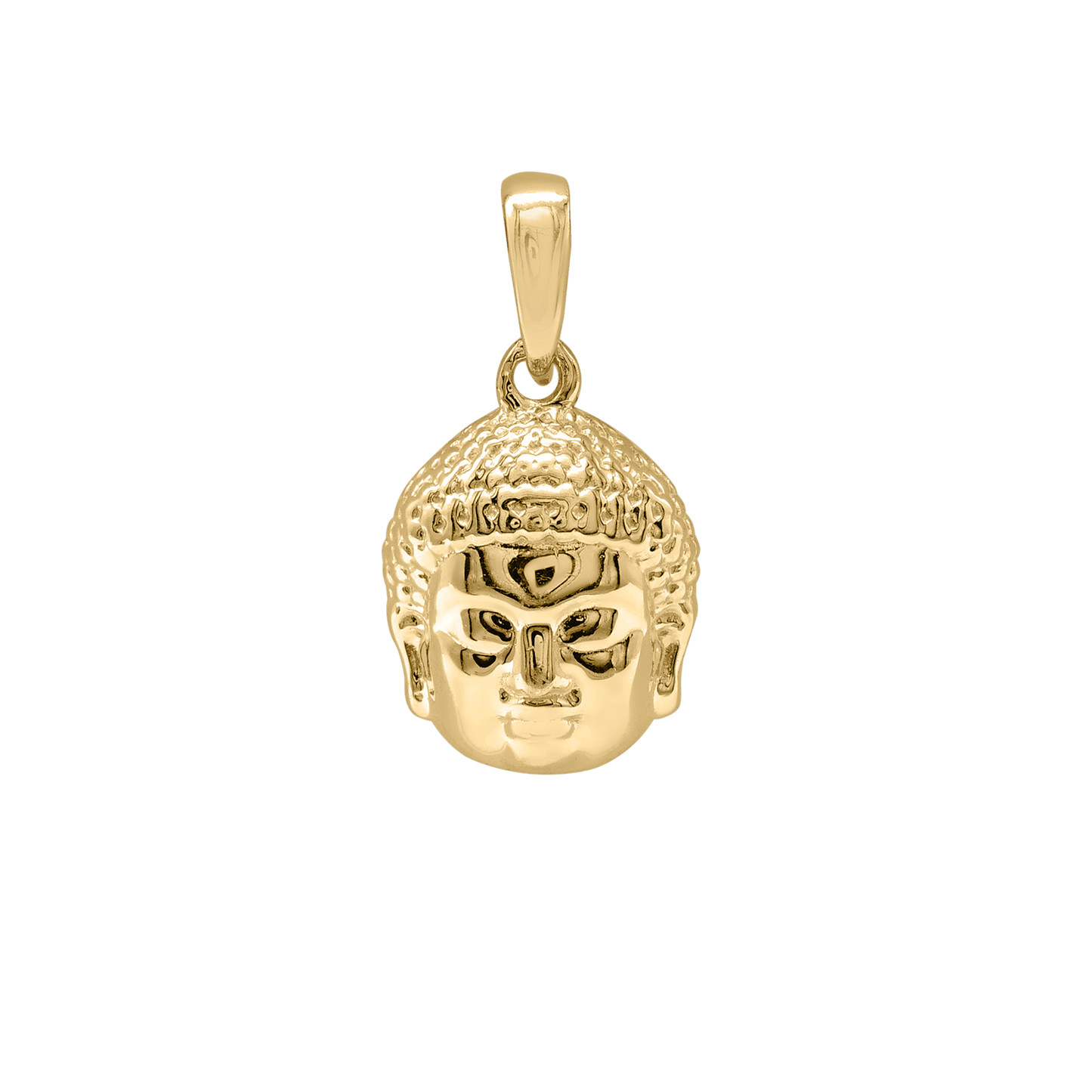 Buddha Pendant in 14K Yellow Gold - Buddhist Jewelry