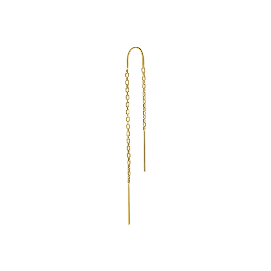 Drop U Earrings - Sterling Silver/14K Yellow Gold