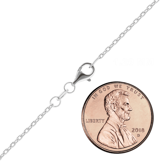 Diamantgeschliffene Kabelkette aus Sterlingsilber