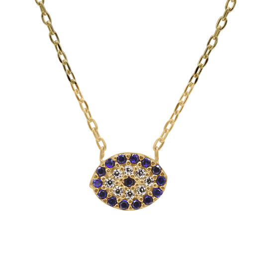 Halskette mit dem bösen Blick aus Sterlingsilber