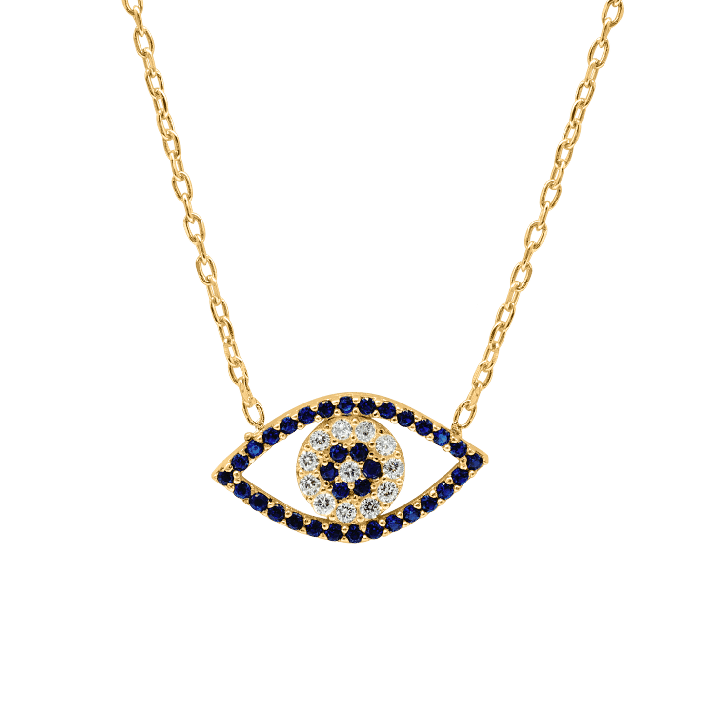 Evil Eye Necklace in Sterling Silver