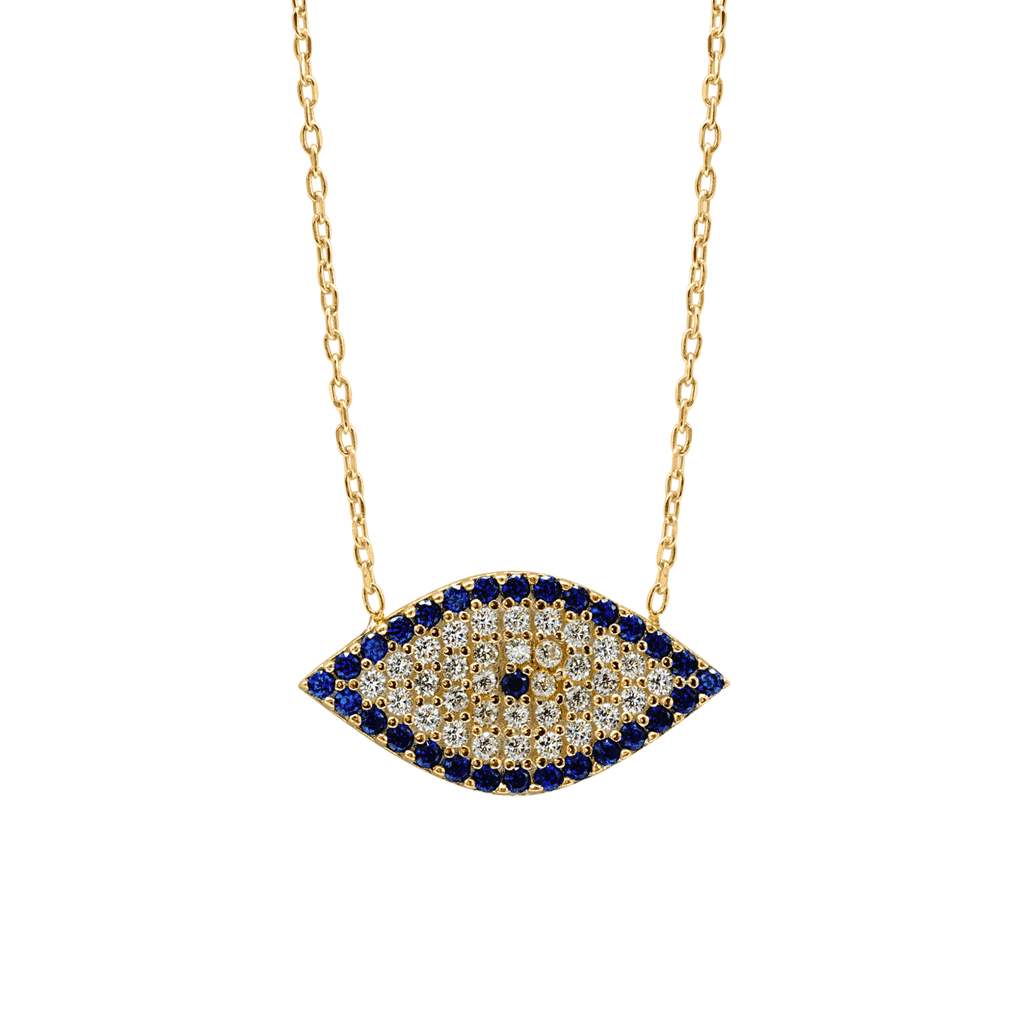 Evil Eye Necklace in Sterling Silver