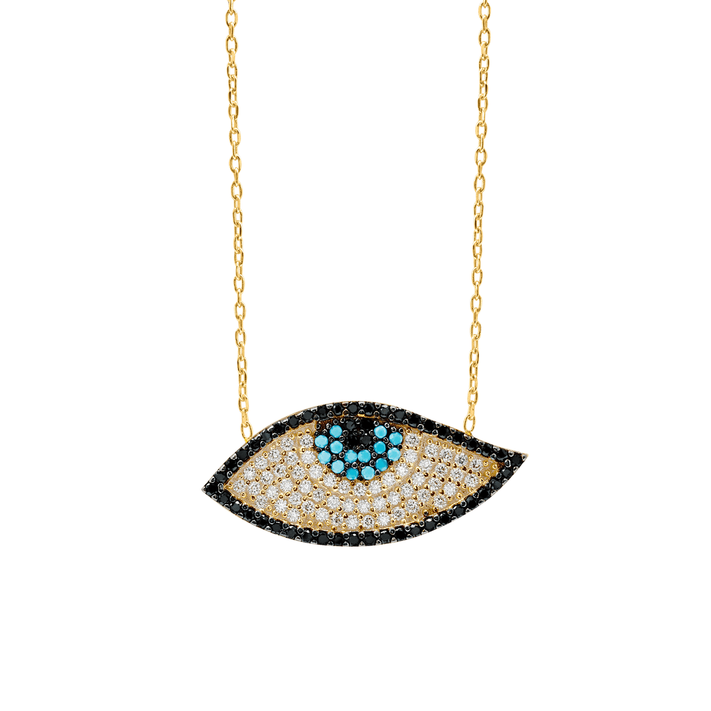 Evil Eye Necklace in Sterling Silver