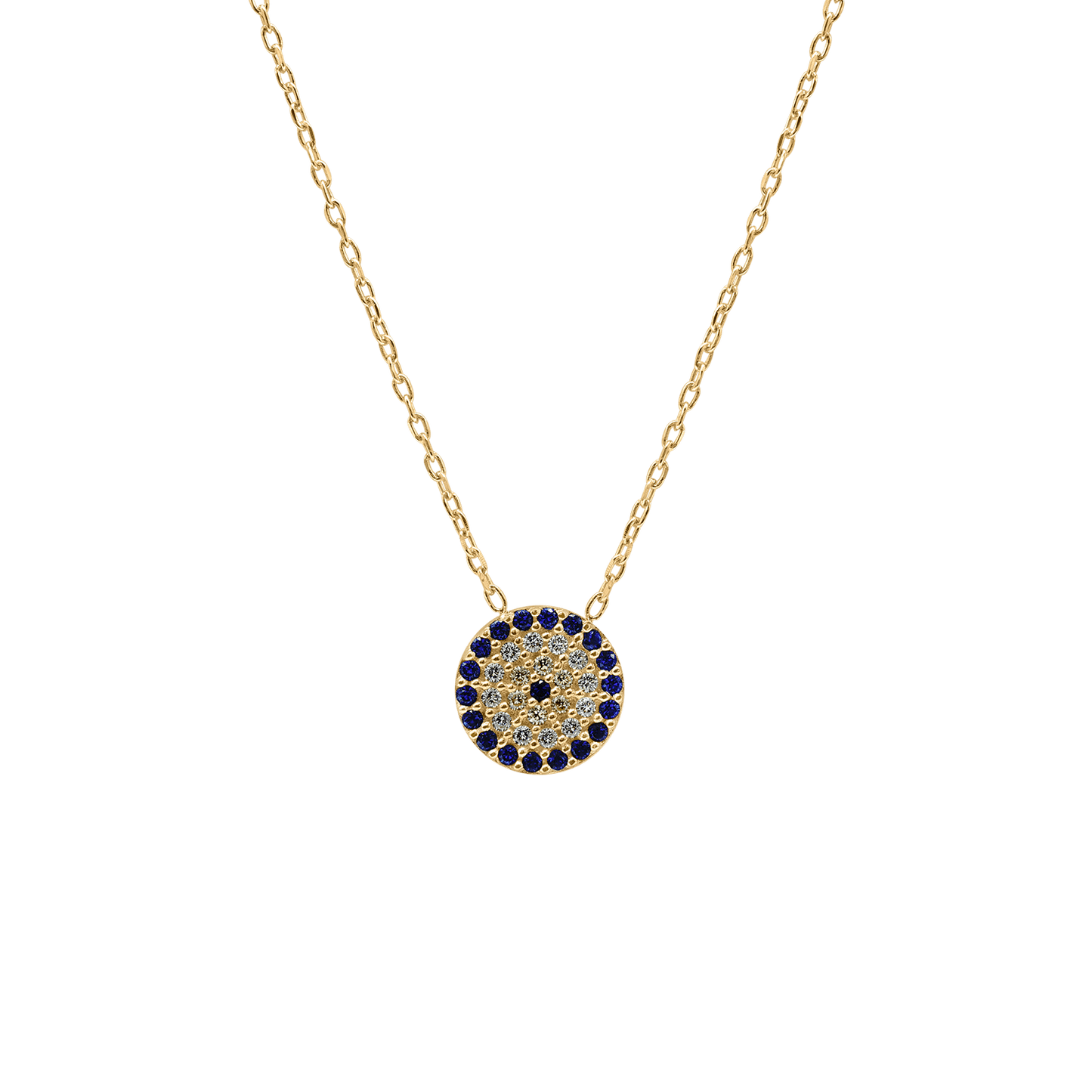 Evil Eye Necklace in Sterling Silver