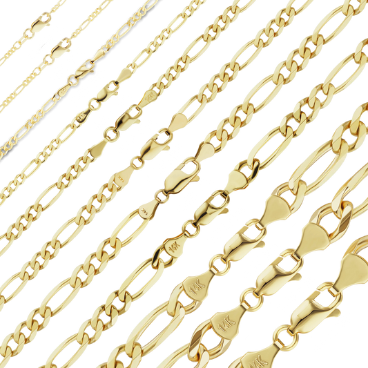 Classic Figaro Bracelet in 14K Yellow Gold