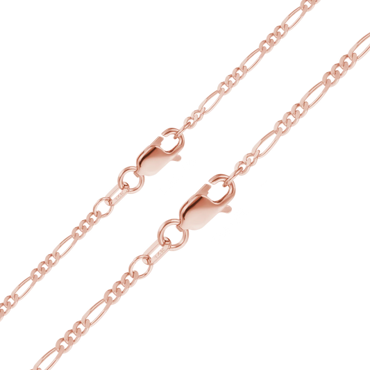 Classic Figaro Bracelet in 14K rose Gold