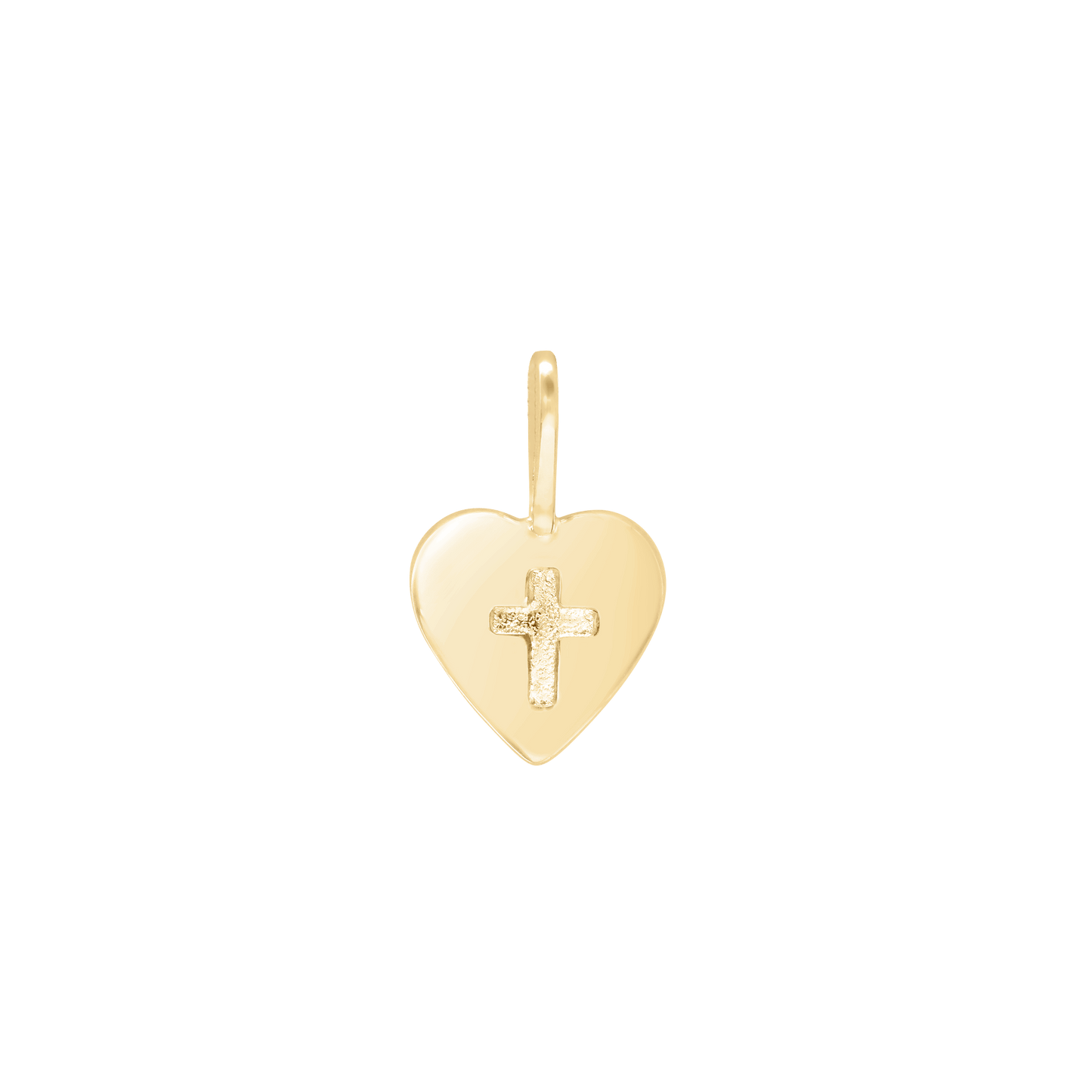 Small Heart Pendant in 14K Yellow Gold - Delicate Love Jewelry
