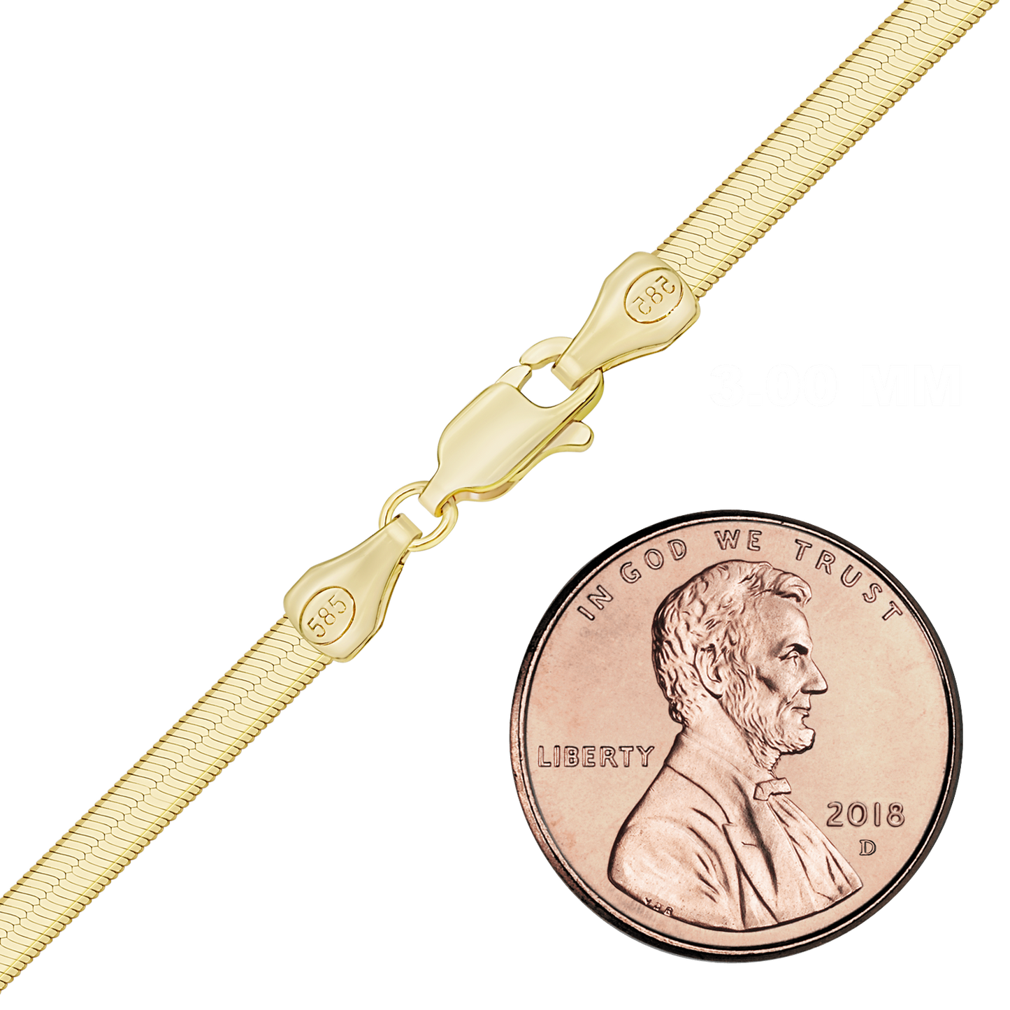 Herringbone Bracelet in 14K Yellow Gold