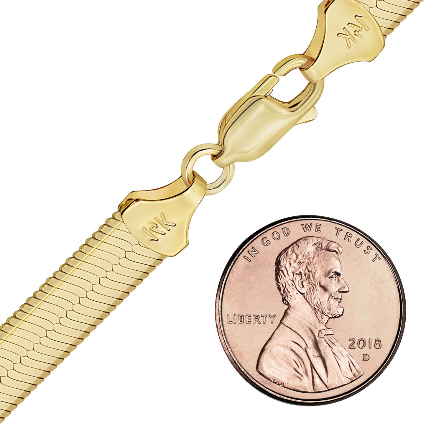 Herringbone Necklace 14K Yellow Gold