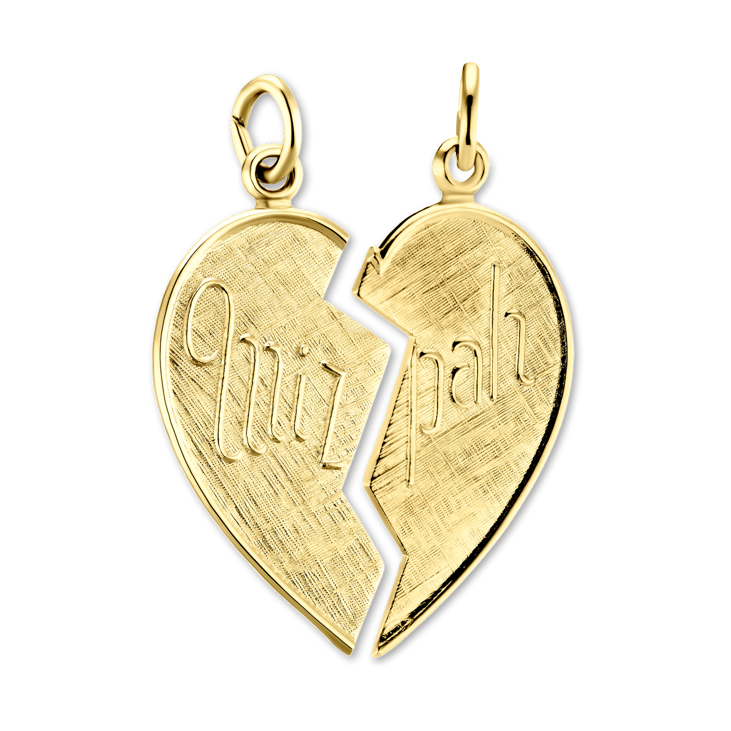 Mizpah Herzanhänger aus Sterlingsilber