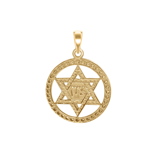 Medaille mit Davidstern aus Sterlingsilber