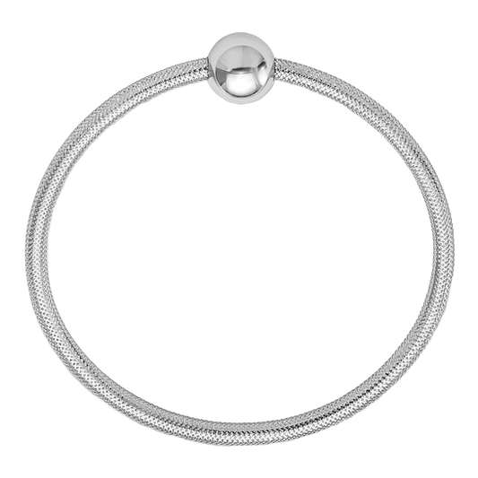 Armband aus poliertem 14-karätigem Goldperlennetz