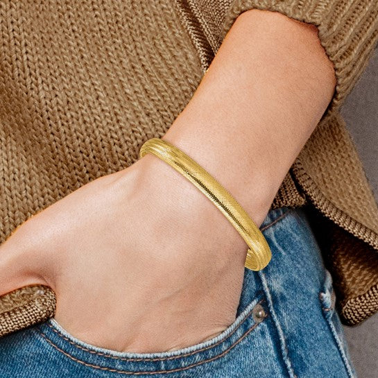 14K Yellow Gold Stretch Slip-On Bracelet