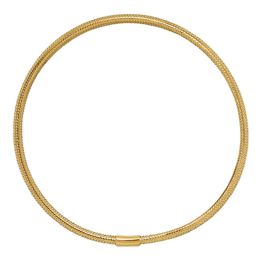 Stretch-Armband aus 14-karätigem Gelbgold zum Überziehen