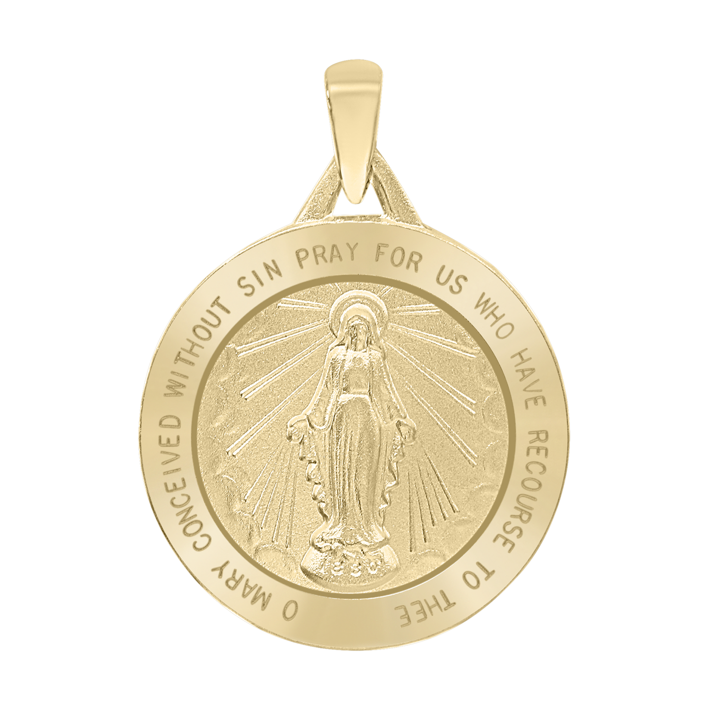 Wundermedaille aus 14-karätigem Gelbgold