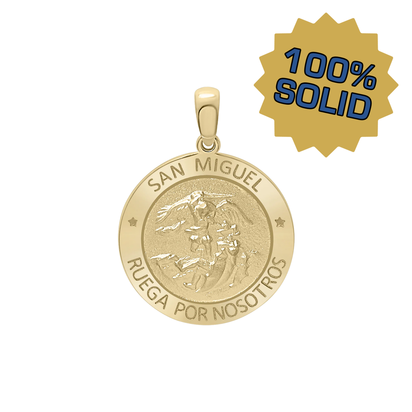 Medaillon des Erzengels Michael aus 14-karätigem Gelbgold – San Miguel