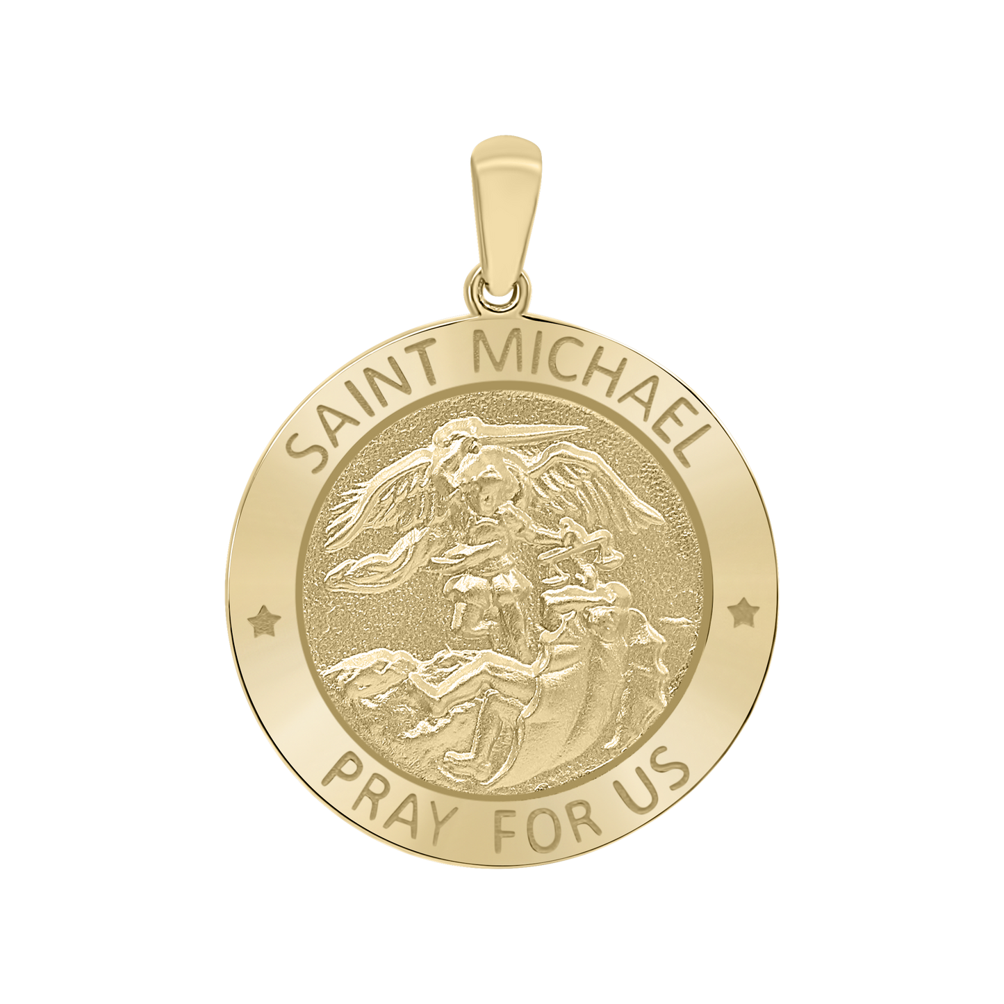 Medaillon des Erzengels Michael aus 14-karätigem Gelbgold – San Miguel