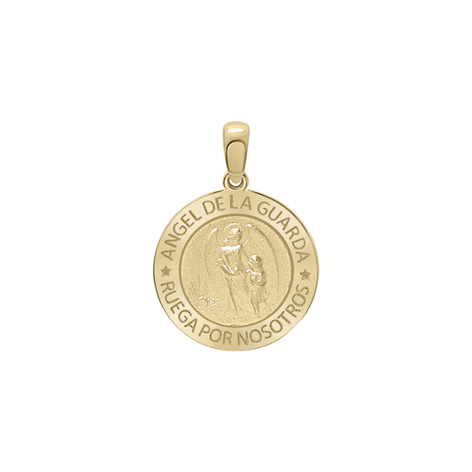 Schutzengel-Medaillon aus 14 Karat Gelbgold – Ángel de la Guarda