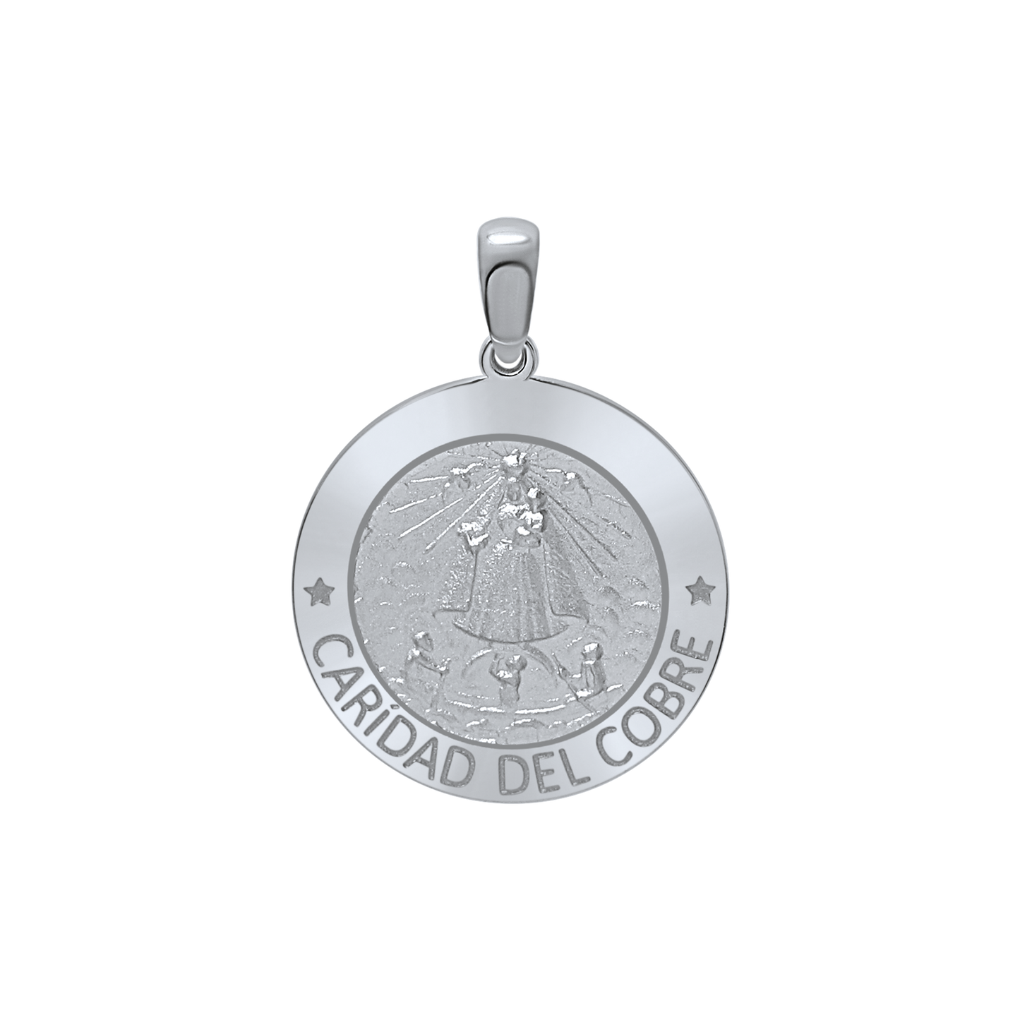 Medaillon Unserer Lieben Frau der Barmherzigkeit aus Sterlingsilber - Caridad del Cobre