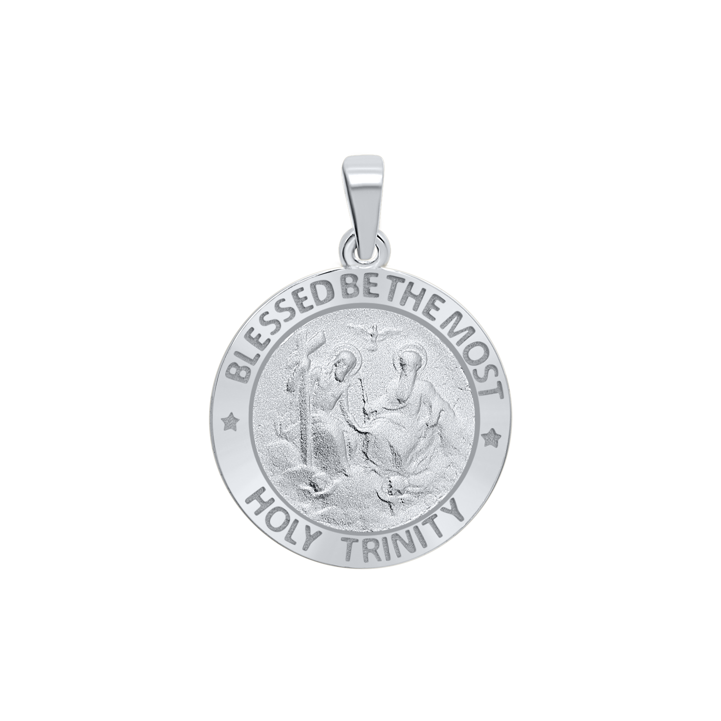 Holy Trinity Medallion in Sterling Silver - Santísima Trinidad