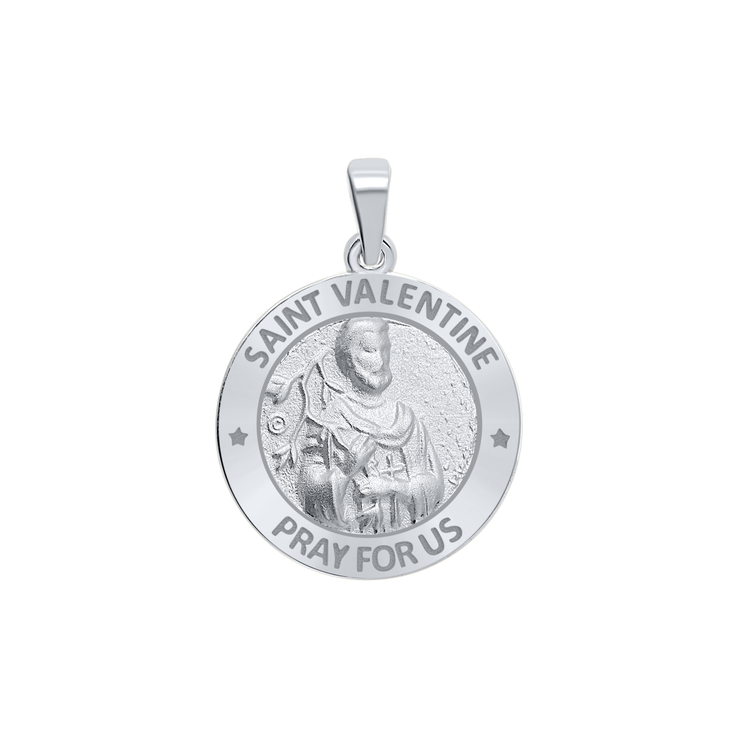 Saint Valentine Medallion in Sterling Silver - San Valentín