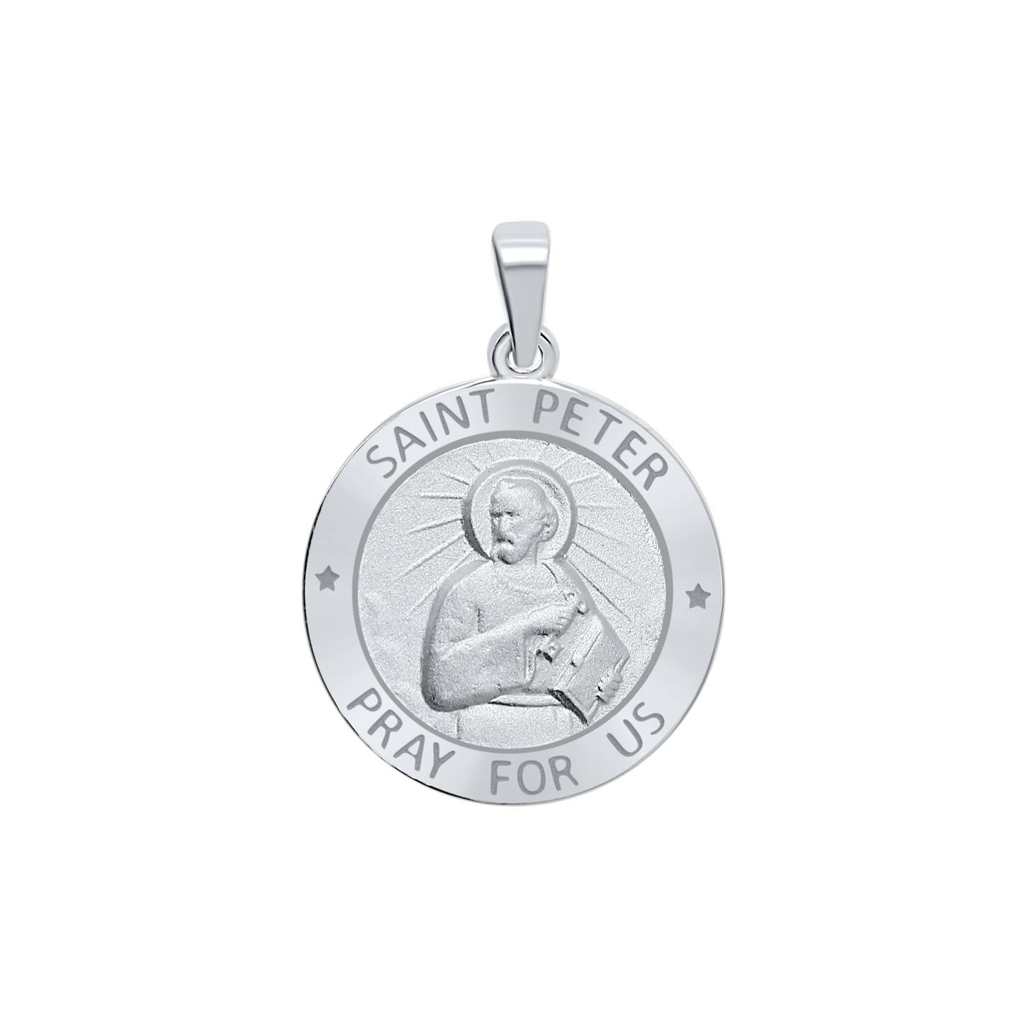 Medaillon des Apostels Petrus aus Sterlingsilber - San Pedro