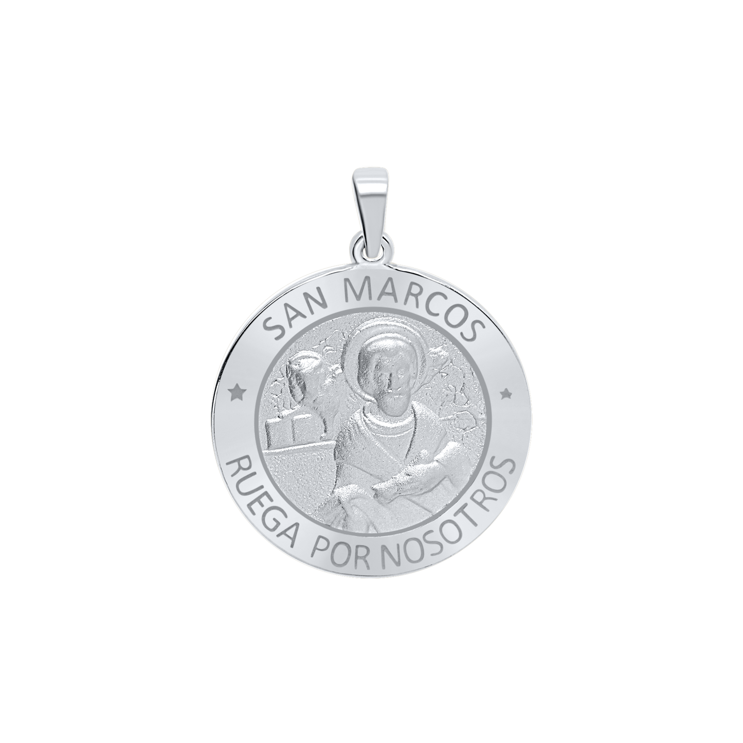 Saint Mark Medallion Pendant in Sterling Silver - San Marcos