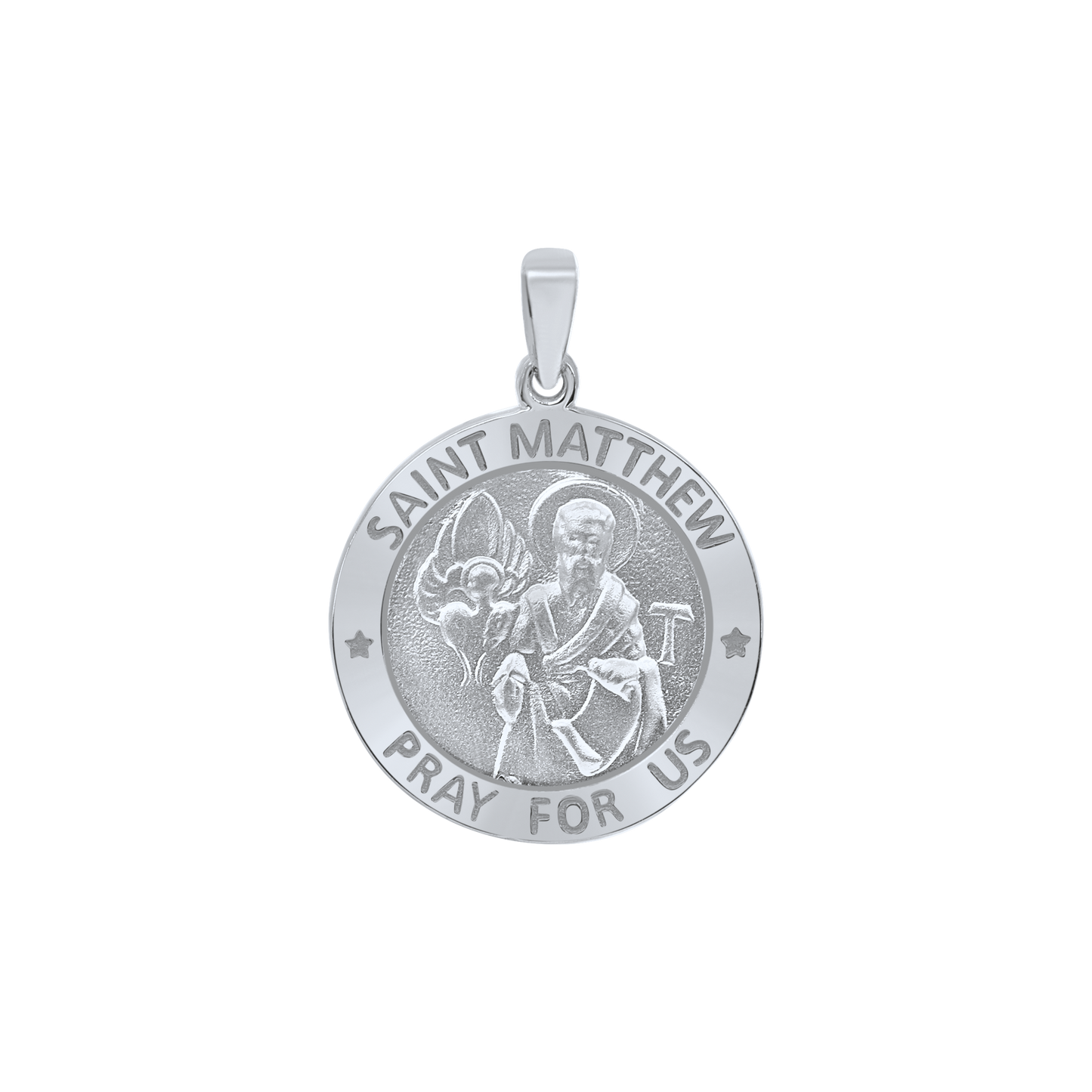 Saint Matthew the Apostle Medallion in Sterling Silver - San Mateo