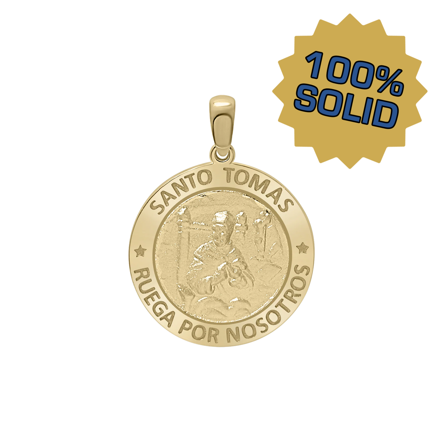 Medaillon des Apostels Thomas aus 14-karätigem Gelbgold - Santo Tomás