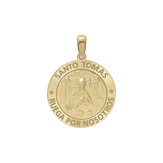 Medaillon des Apostels Thomas aus 14-karätigem Gelbgold - Santo Tomás