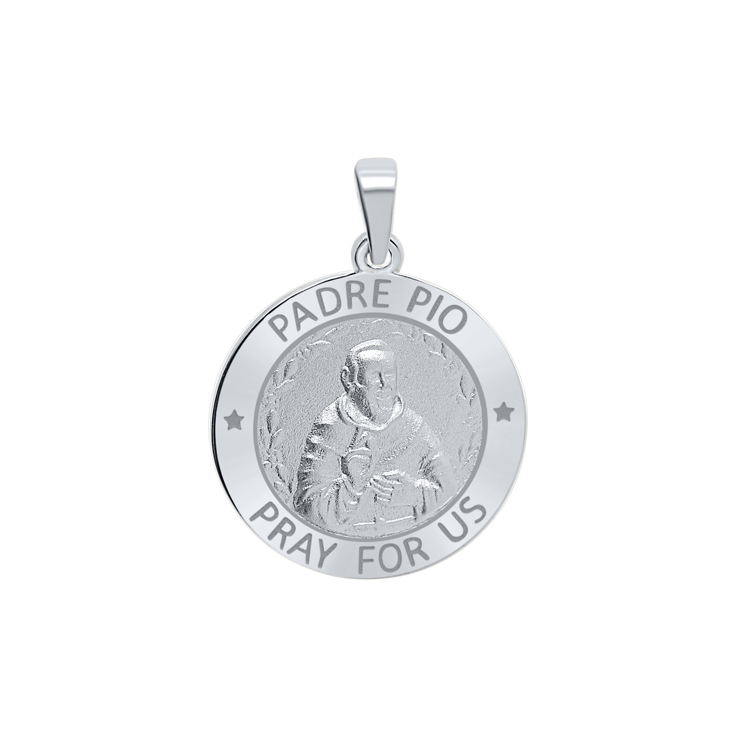 Padre Pio-Medaillon aus Sterlingsilber – San Pío de Pietrelcina