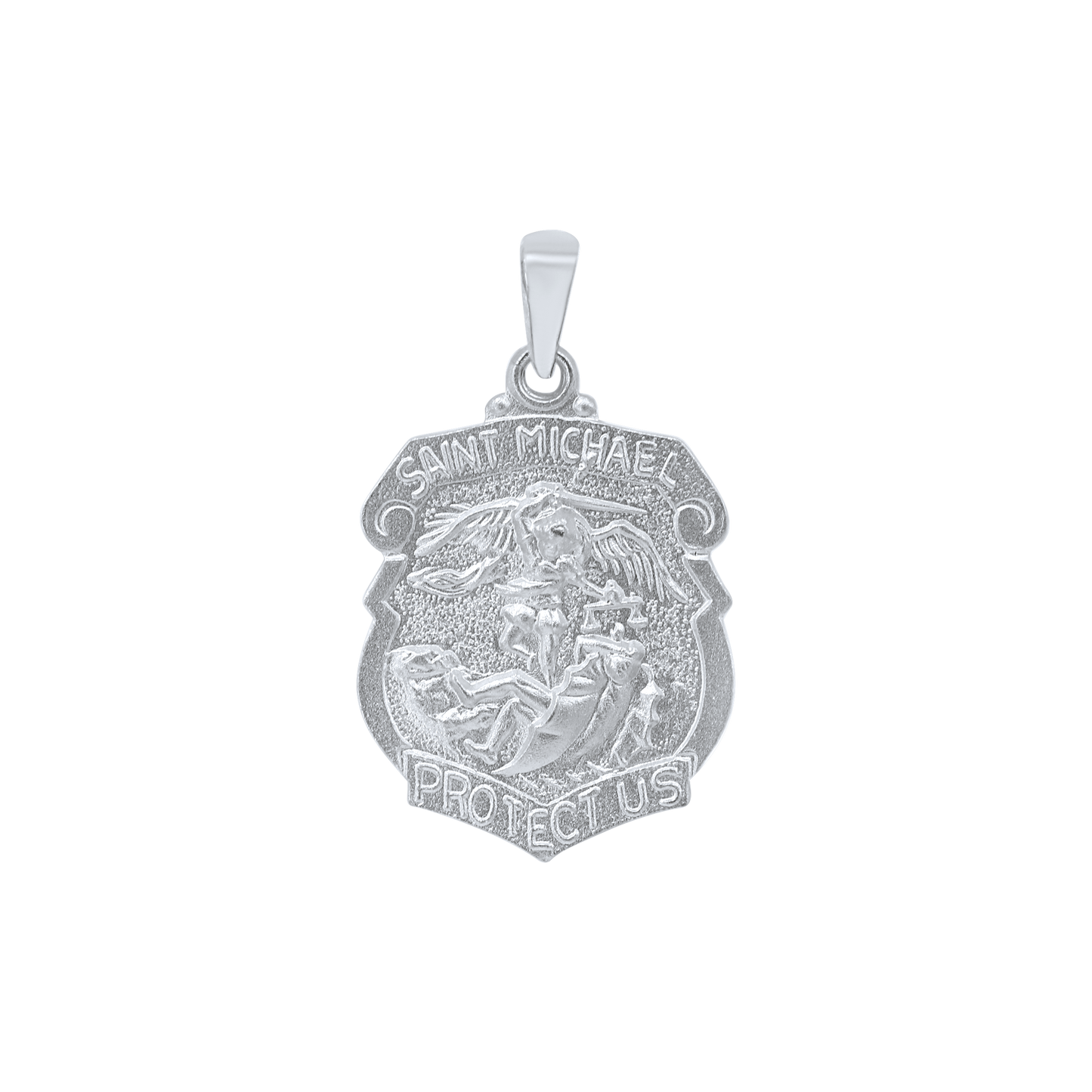 Medaillon mit dem Schild des Heiligen Michael aus Sterlingsilber – San Miguel Arcángel