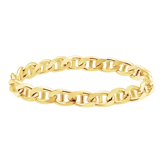 Mariner Chain Ring 14K Yellow Gold