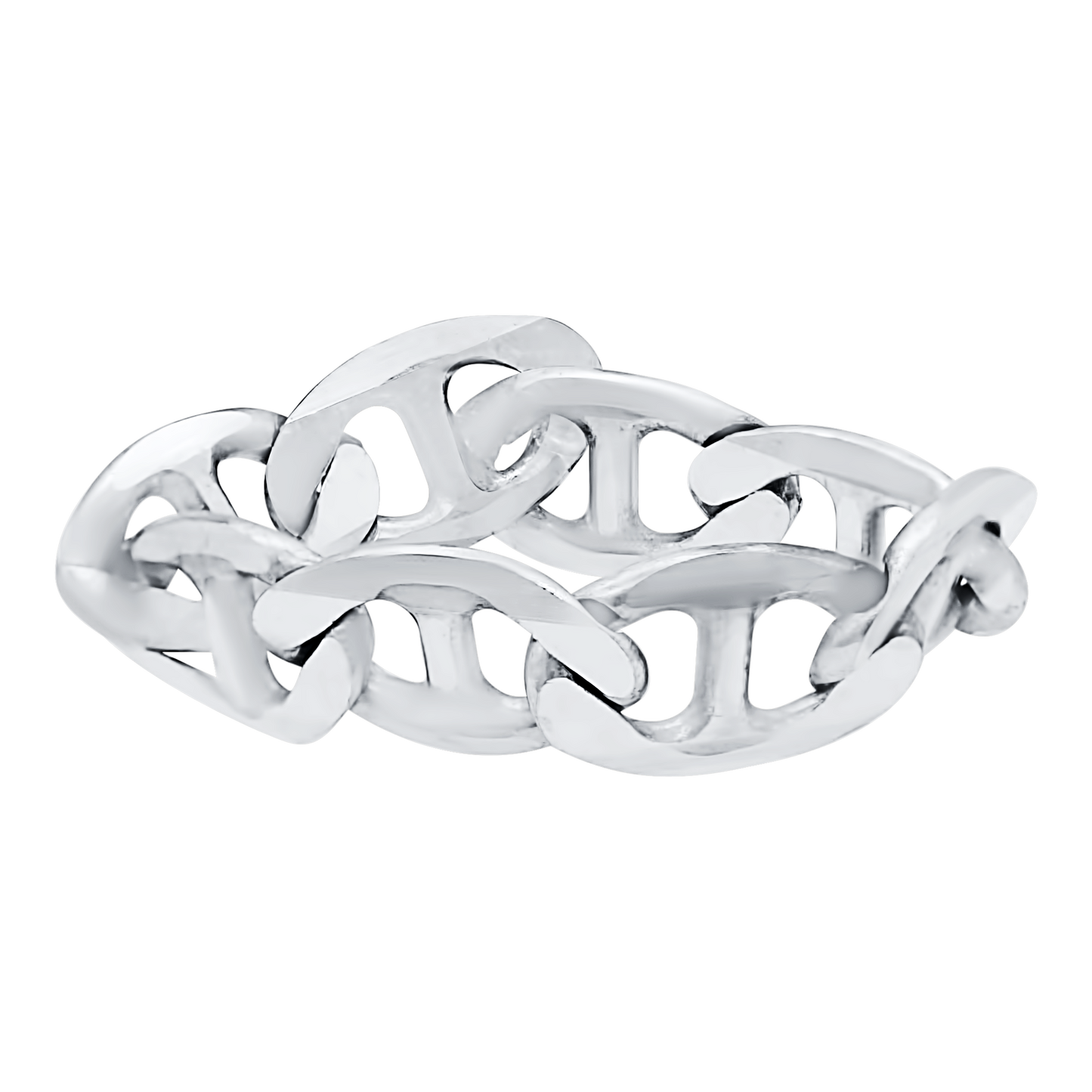 Mariner Panzerkettenring aus Sterlingsilber