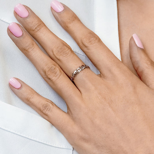 Nonna Chain Ring in Sterling Silver