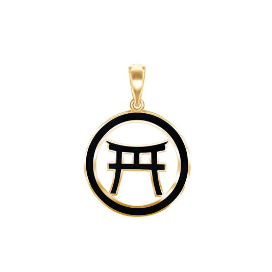 Torii-Tor-Anhänger aus Sterlingsilber