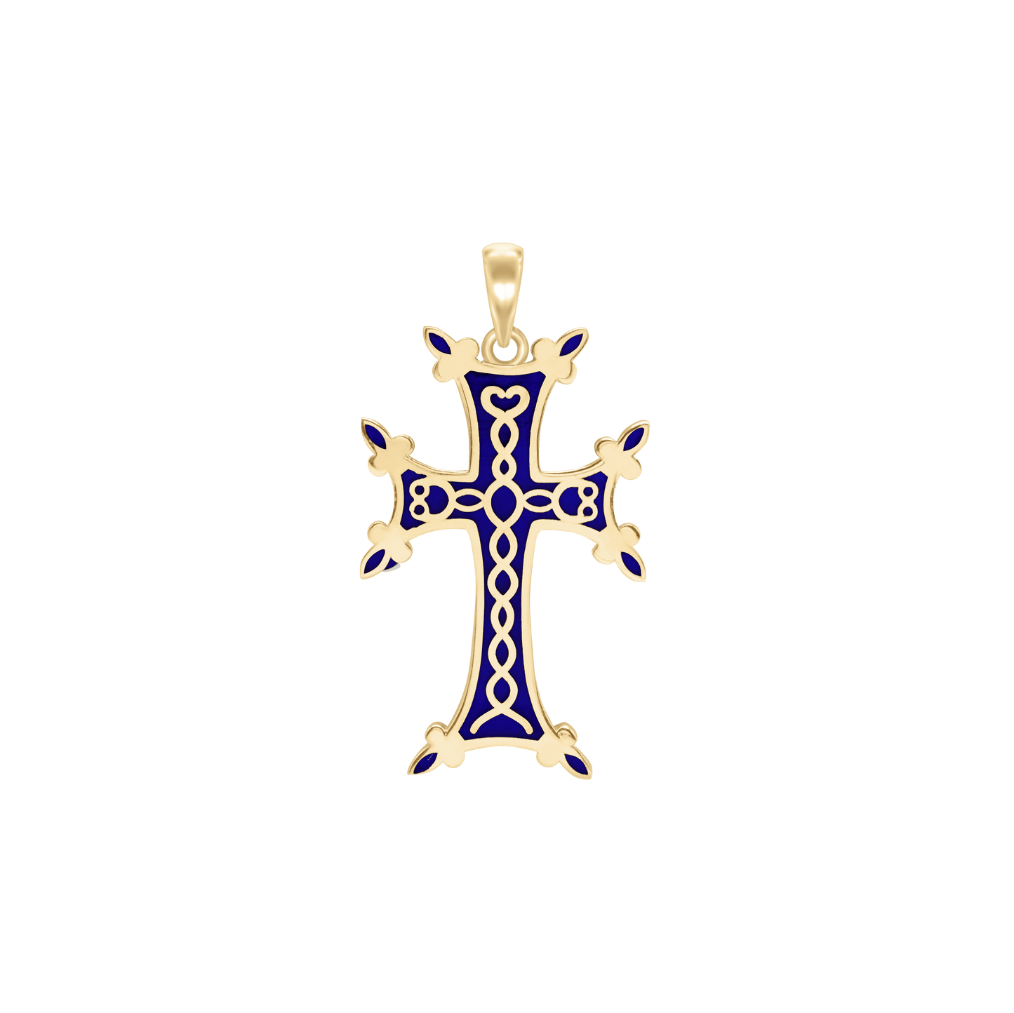 Armenisches Kreuz-Anhänger aus 14-karätigem Gelbgold