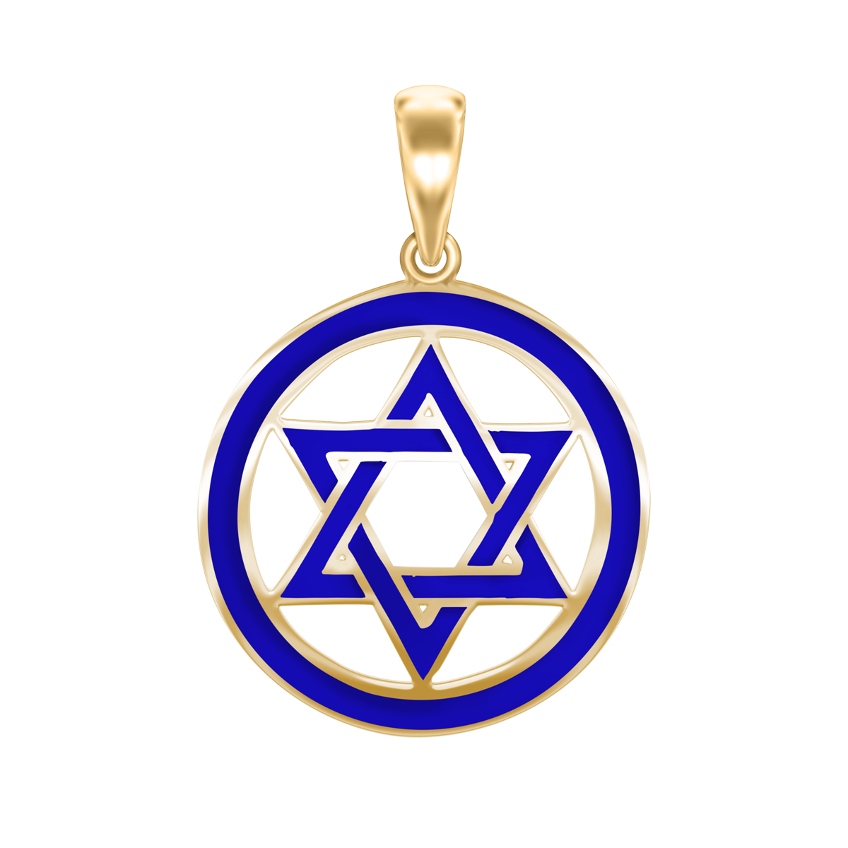Davidstern-Anhänger aus 14-karätigem Gelbgold