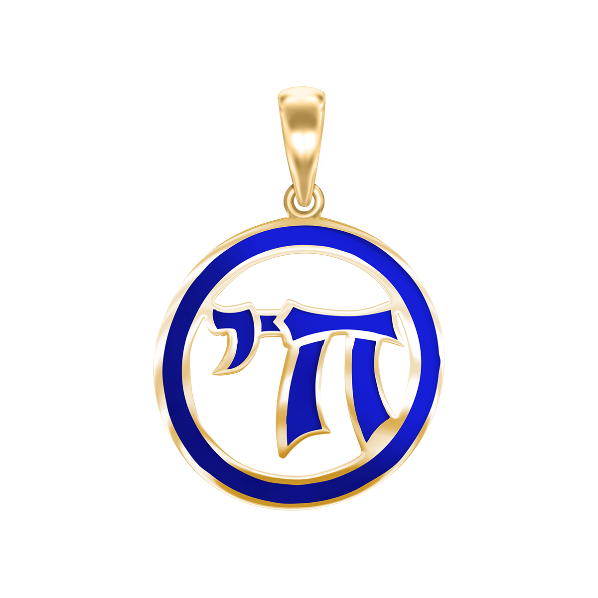 Chai Pendant in 14K Yellow Gold - Jewish Life Symbol