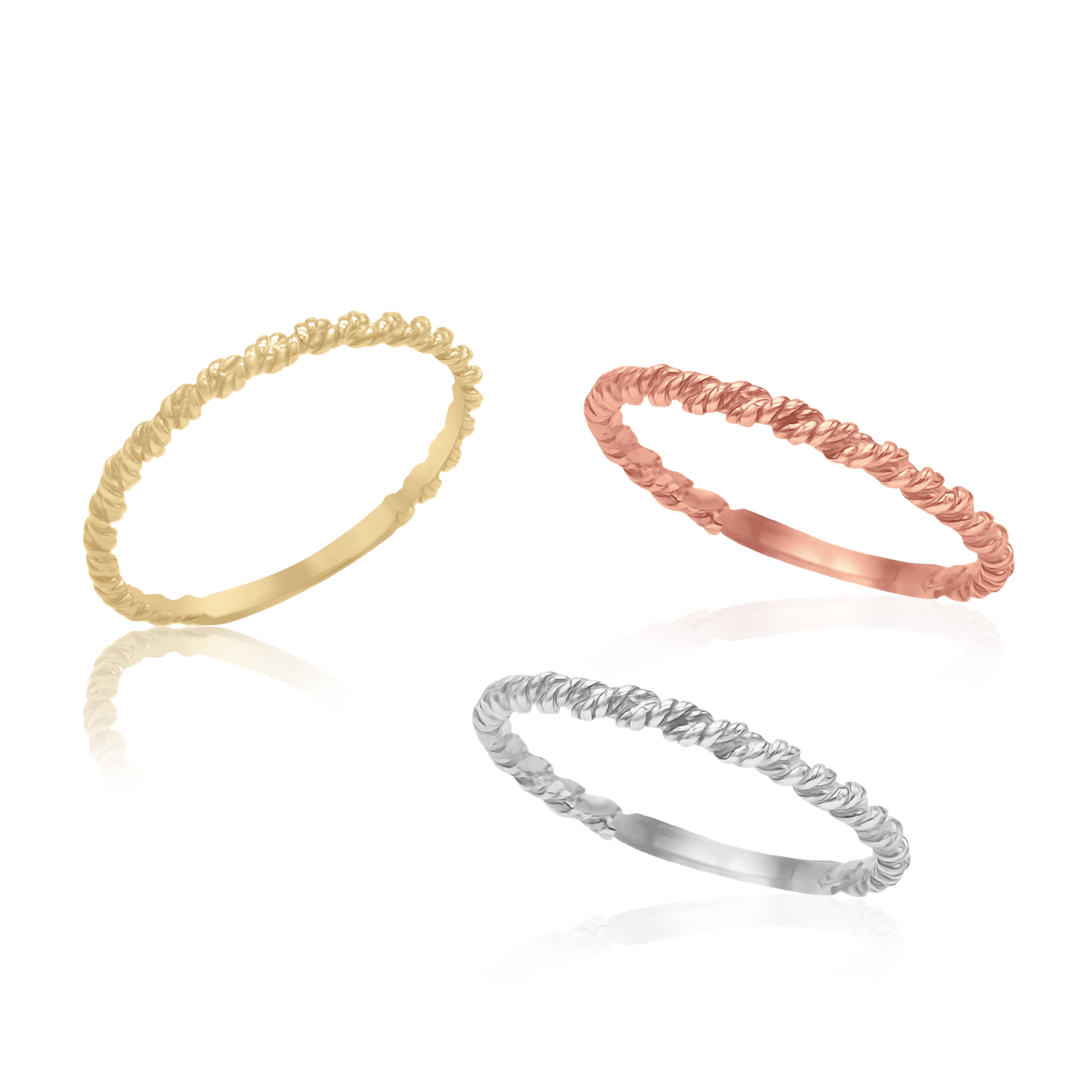 Tisted Seilring aus 14-karätigem Gold